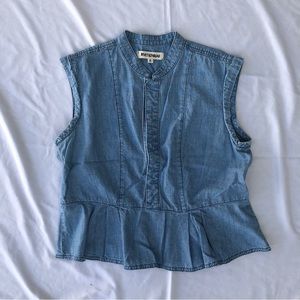 LAST CHANCE Rivet and Thread peplum denim top